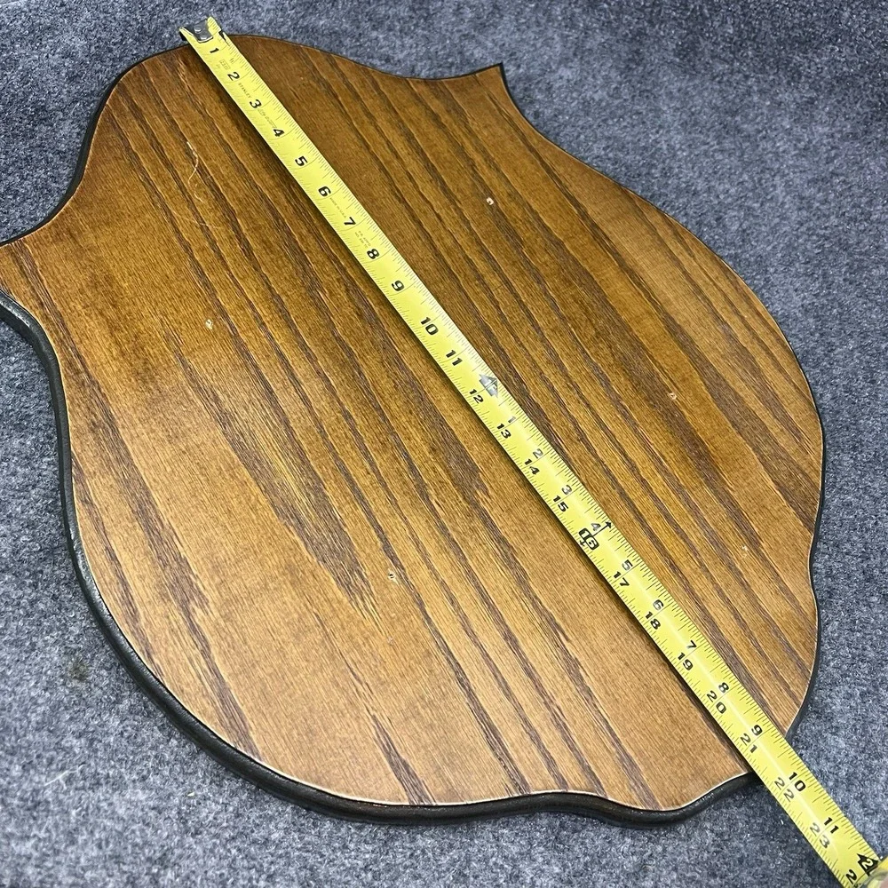 Large Wood Wooden Wall Plaque Panel Shield Taxidermy Deer Antler Mount Display